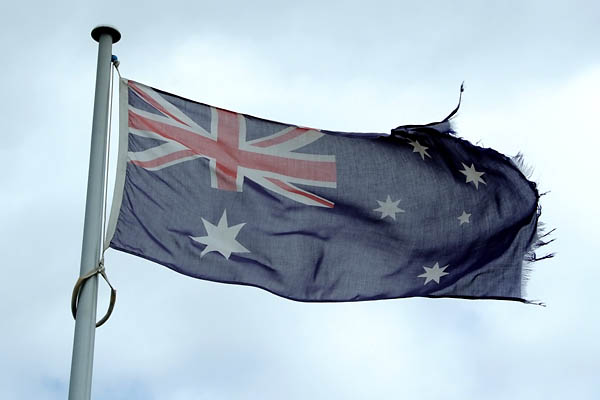 Old OZ flag at Ararat