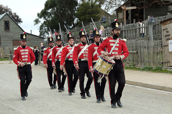 Red-coat guards