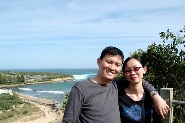 YowCH and Grace overlooking Port Campbell, thanks to Alison