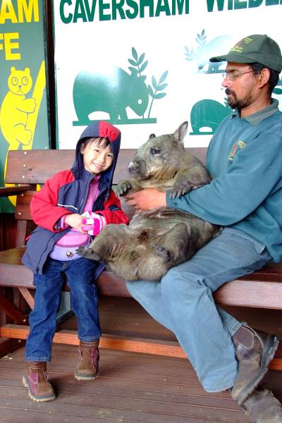 Esther with wombat