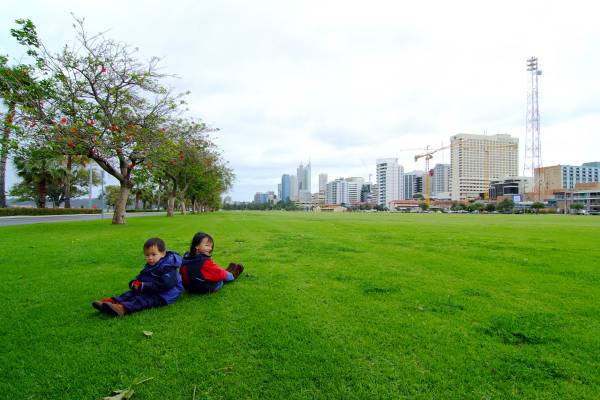 At the park along Swan River